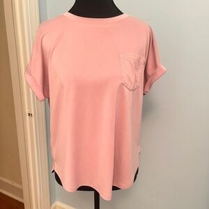 Cable & Gauge Light Pink Short Sleeve Top